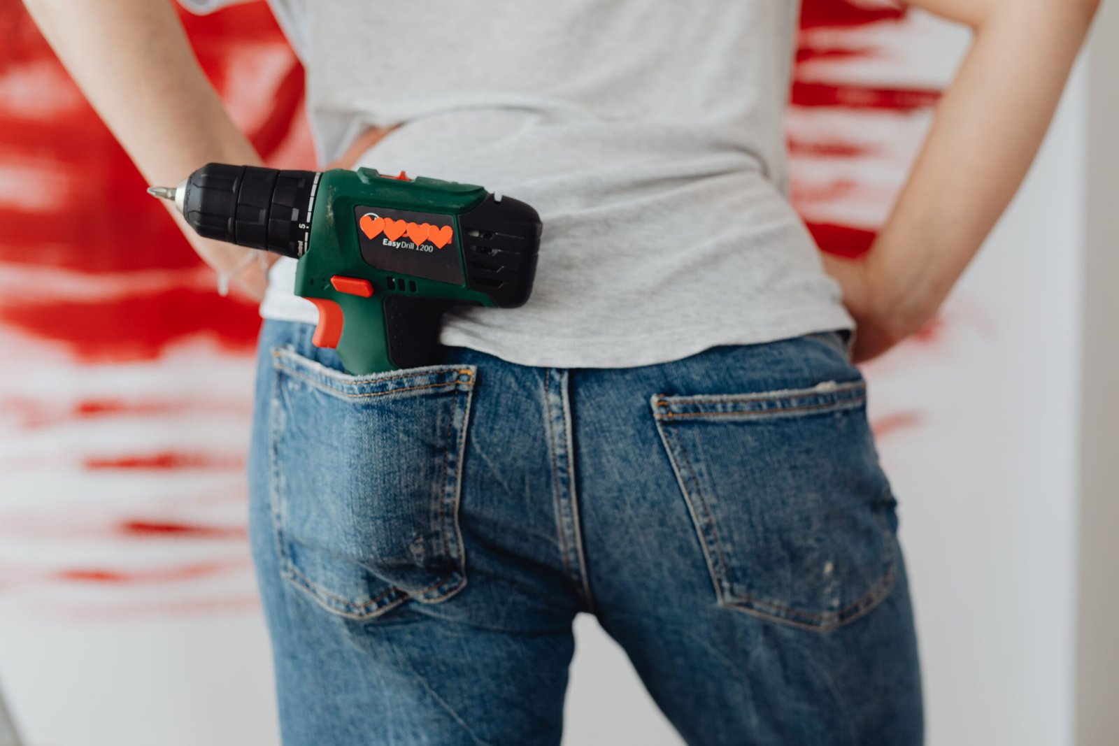 woman diy tools painting flooring 